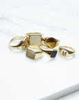 Signet Oval Plain Ring Gold