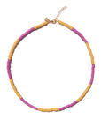 Fleur orange purple necklace