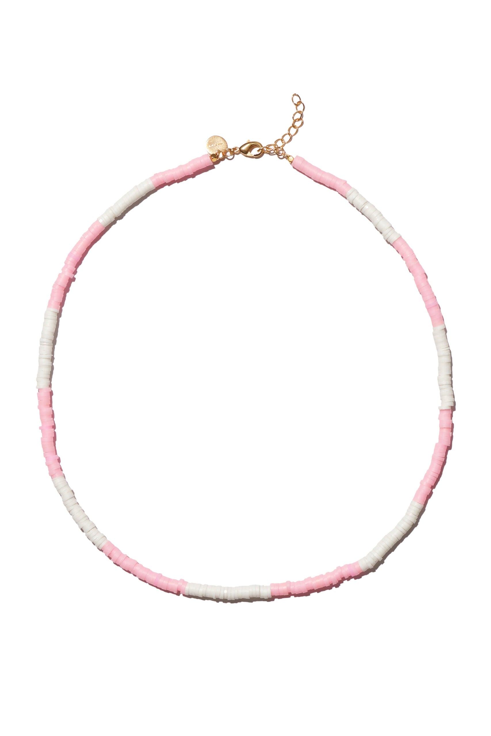 Fleur pink white necklace