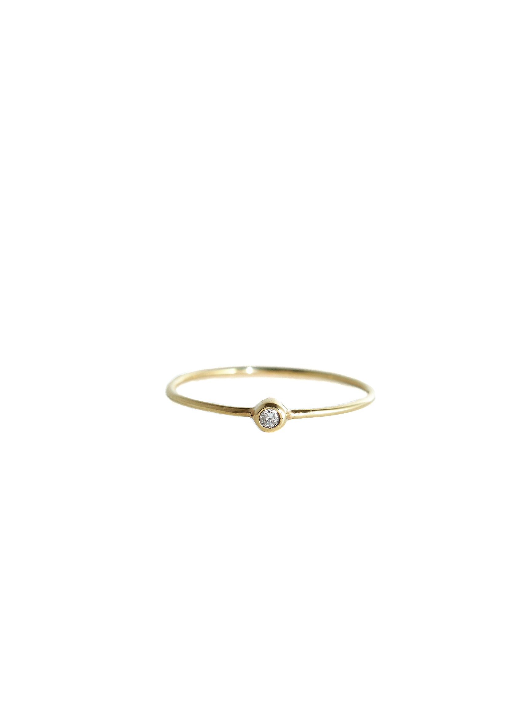 Petite Pierre Blanche Ring Gold