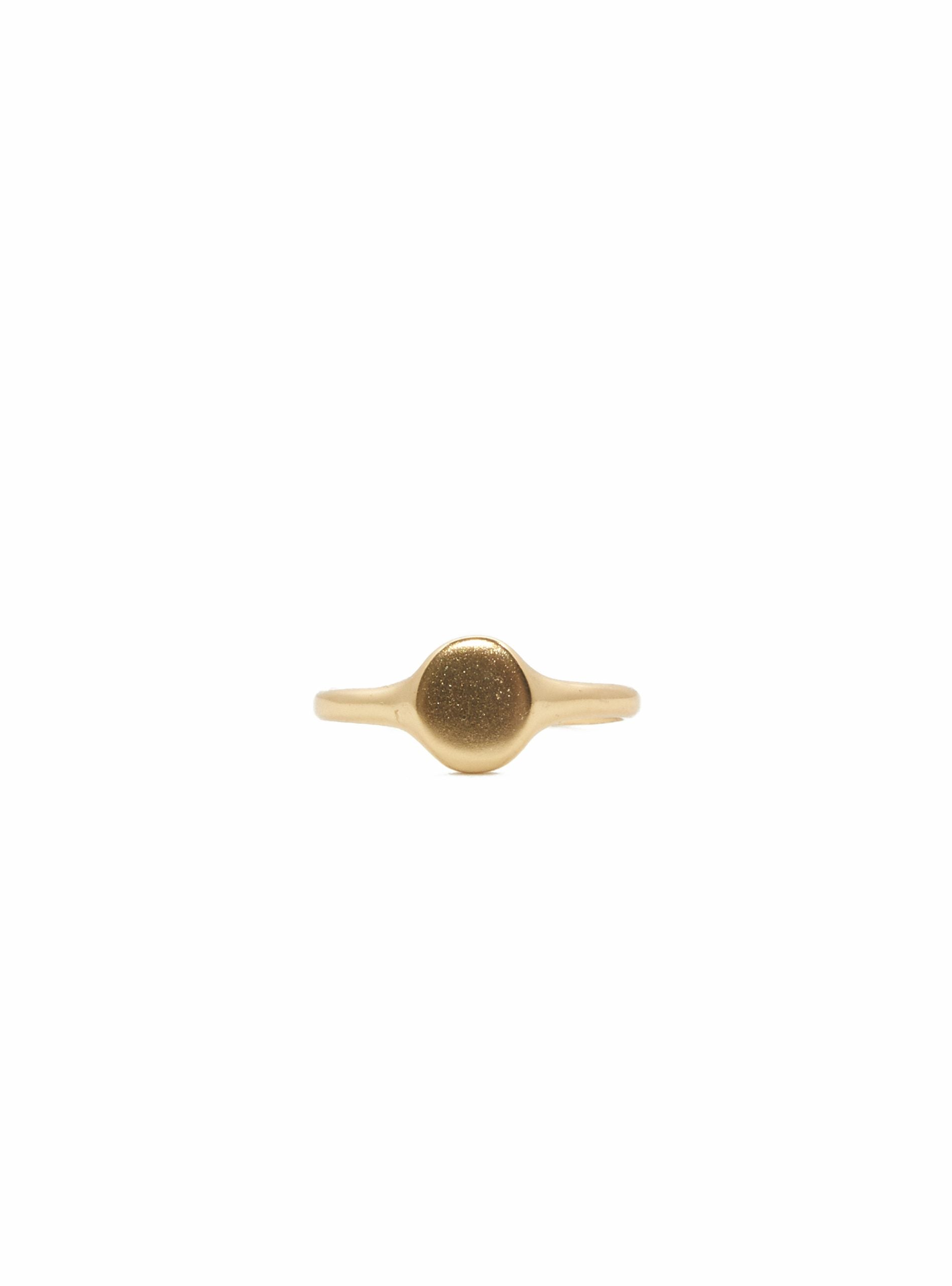 Little Oval Plain Ring Gold